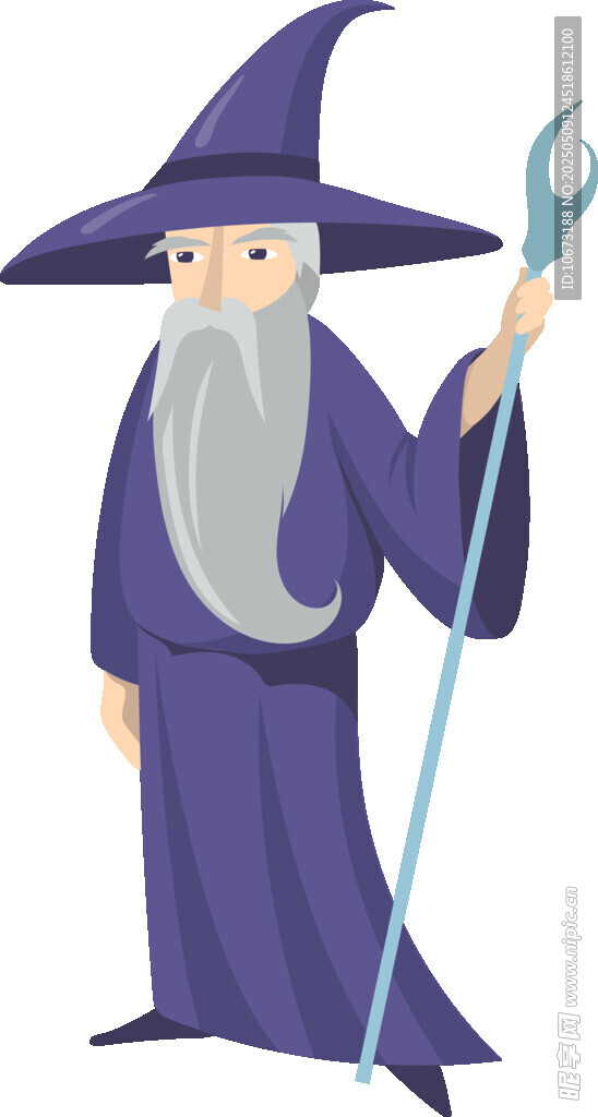 老巫师持杖形象