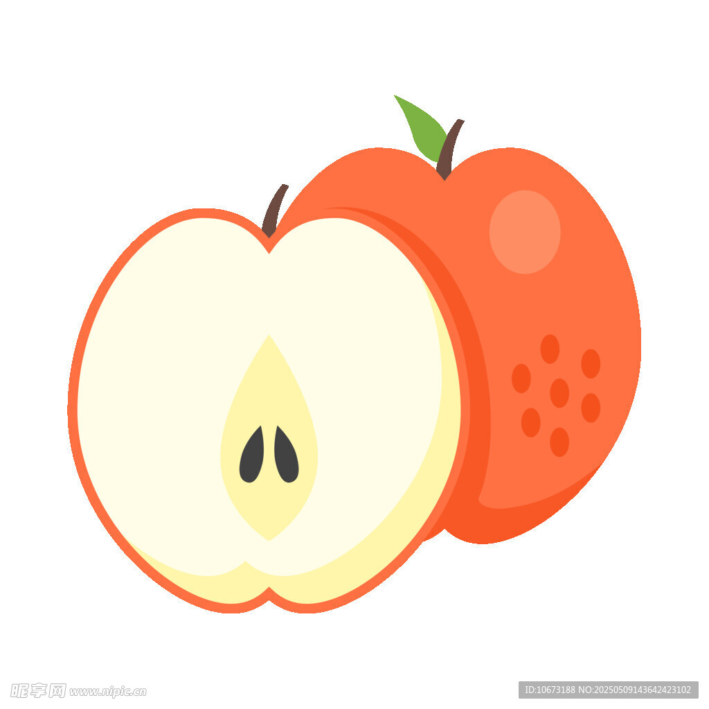 可爱卡通苹果插画