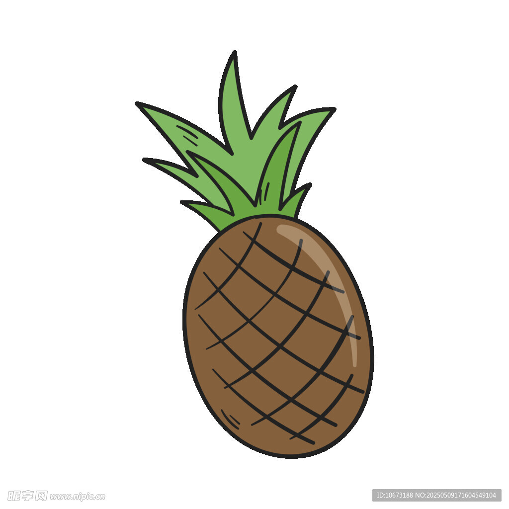 卡通菠萝插画