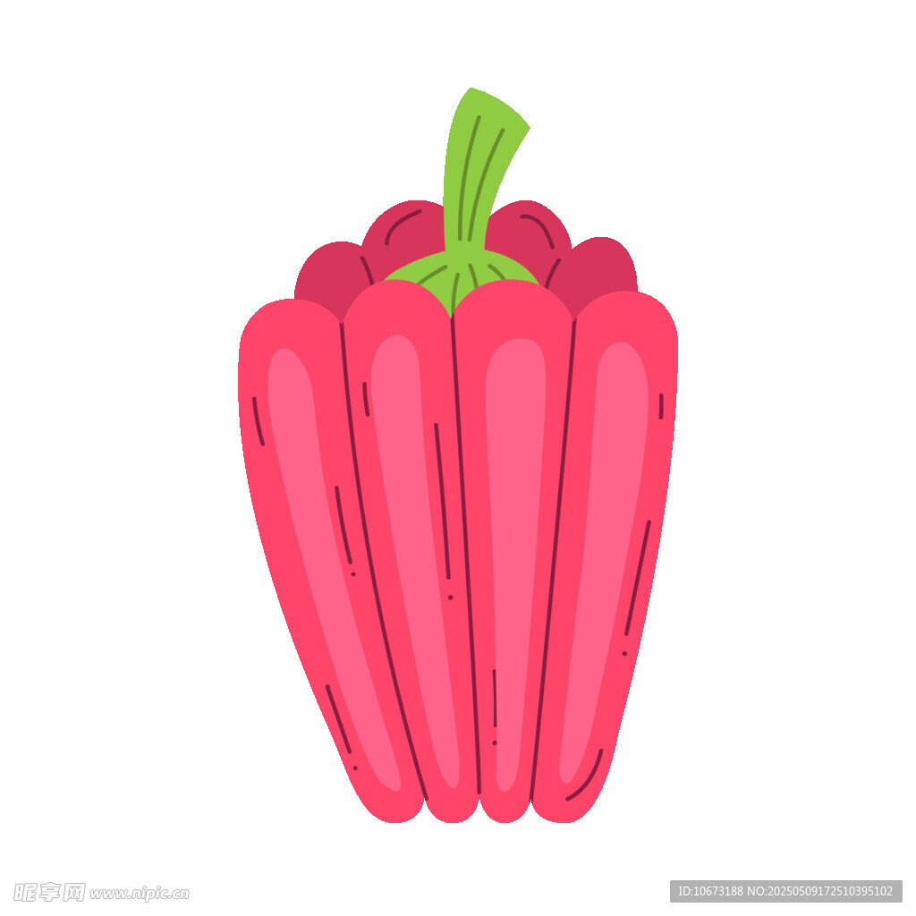 粉红色甜椒插画