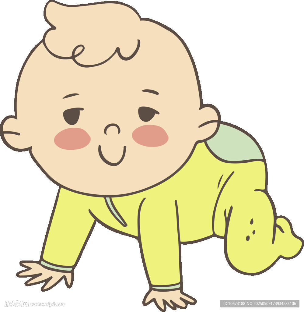爬行的可爱小宝贝