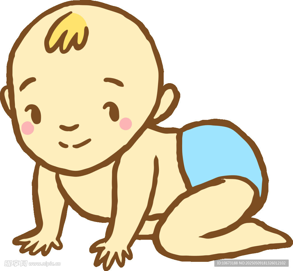爬行的可爱小宝贝
