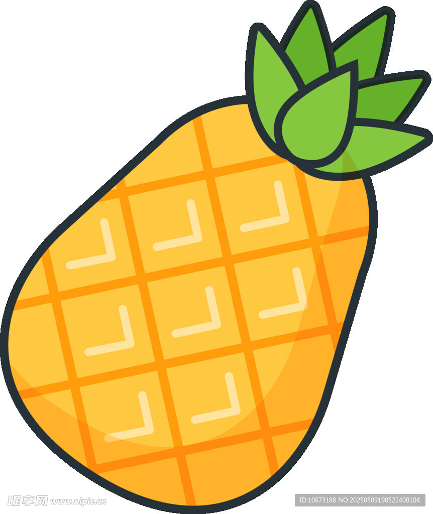 卡通菠萝插画