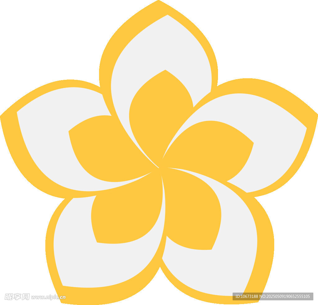 黄色花瓣花朵图案