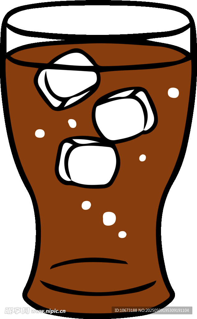 冰镇棕色汽水玻璃杯