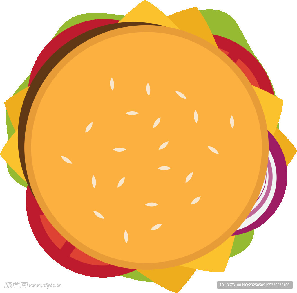 美味汉堡插画