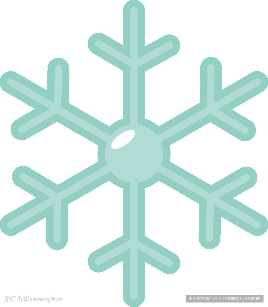 浅蓝色雪花图标