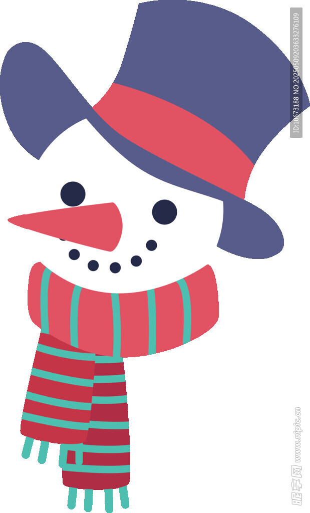 可爱雪人插画形象