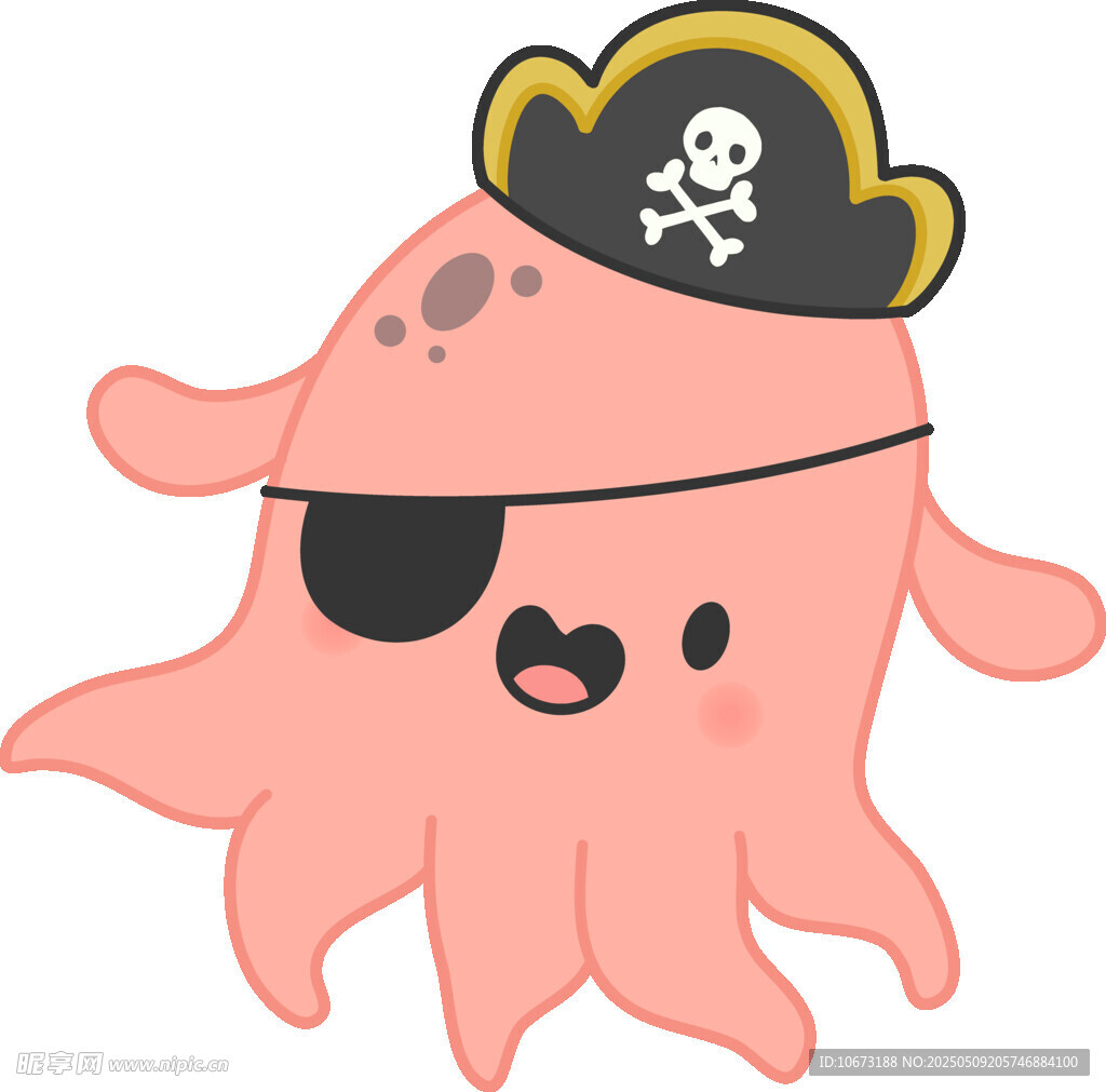 海盗章鱼卡通形象