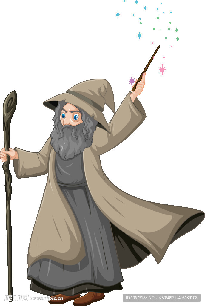 老巫师施法