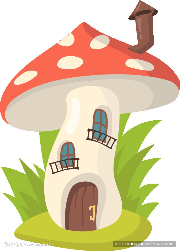 蘑菇形状的童话小屋
