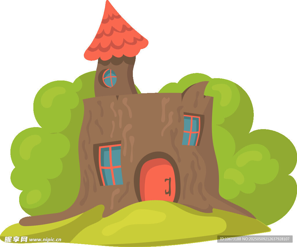 童话风森林中的奇幻小屋