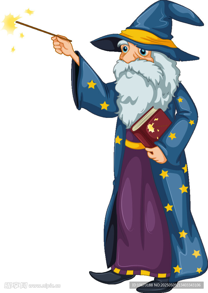 魔法巫师施展神奇魔法