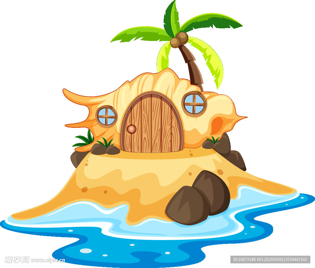 海岛小屋梦幻的海边家园