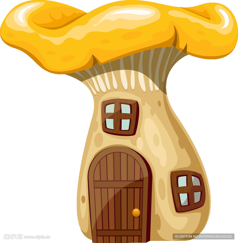 蘑菇形状的可爱童话小屋