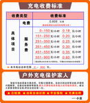 户外充电收费标准一览表
