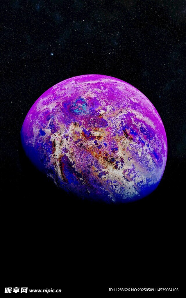 梦幻紫色星球景观