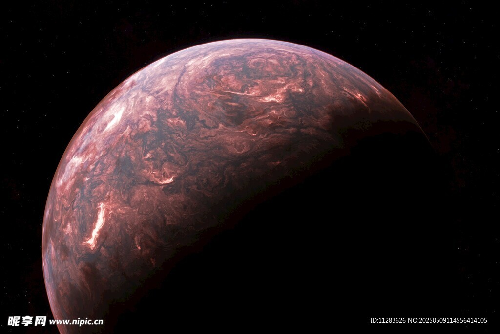 神秘红色星球特写