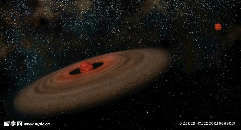 太空中的环形行星