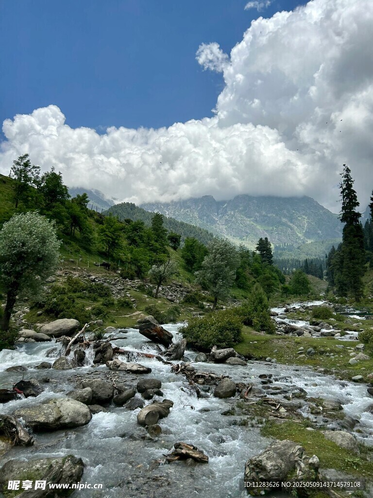 山间溪流美景
