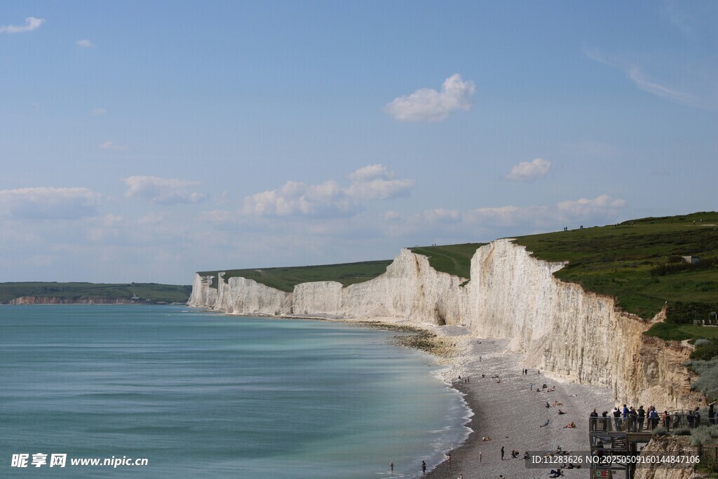 英国白垩断崖海岸美景