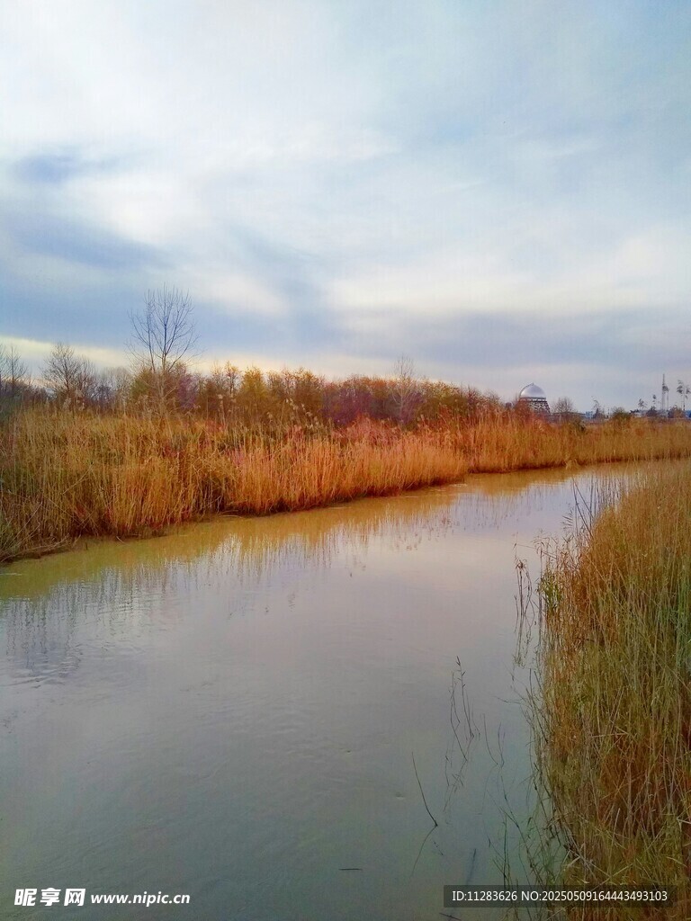 秋日河畔风光