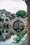 江南水乡石桥风景如画