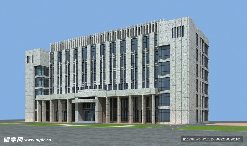 3DMAX现代办公楼建筑模型