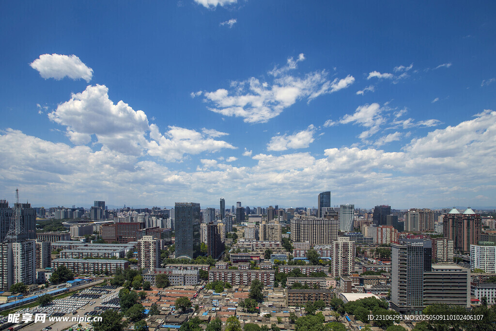 城市天际线俯瞰美景