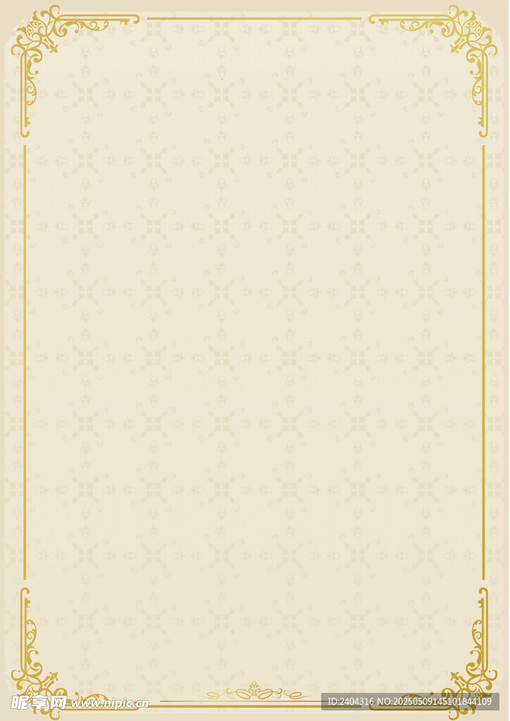 金色边框信纸背景