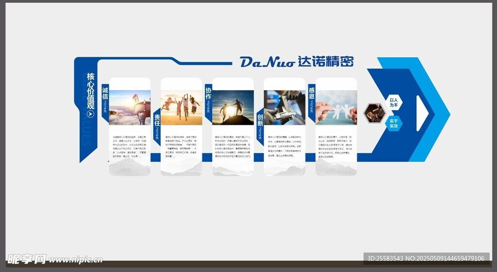 企业文化墙公司核心价值展板