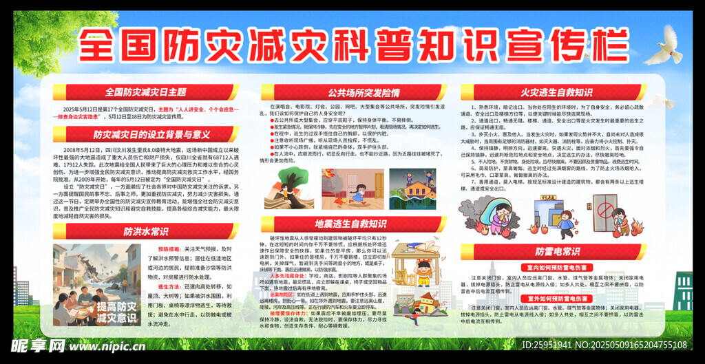 防灾减灾宣传展板