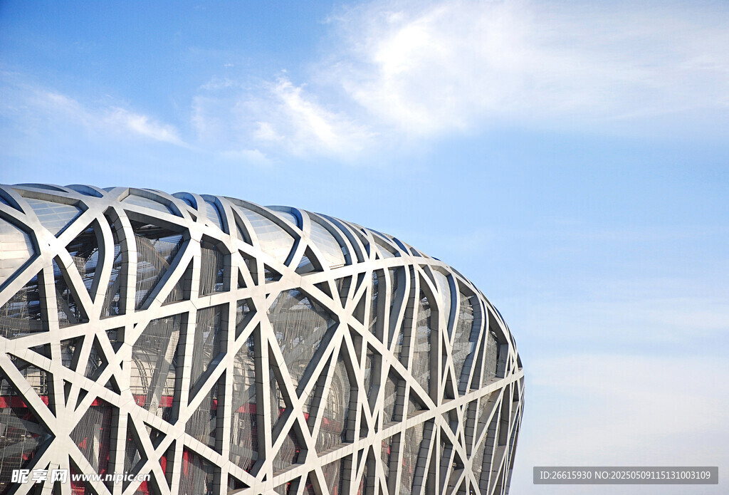 鸟巢建筑外观特写