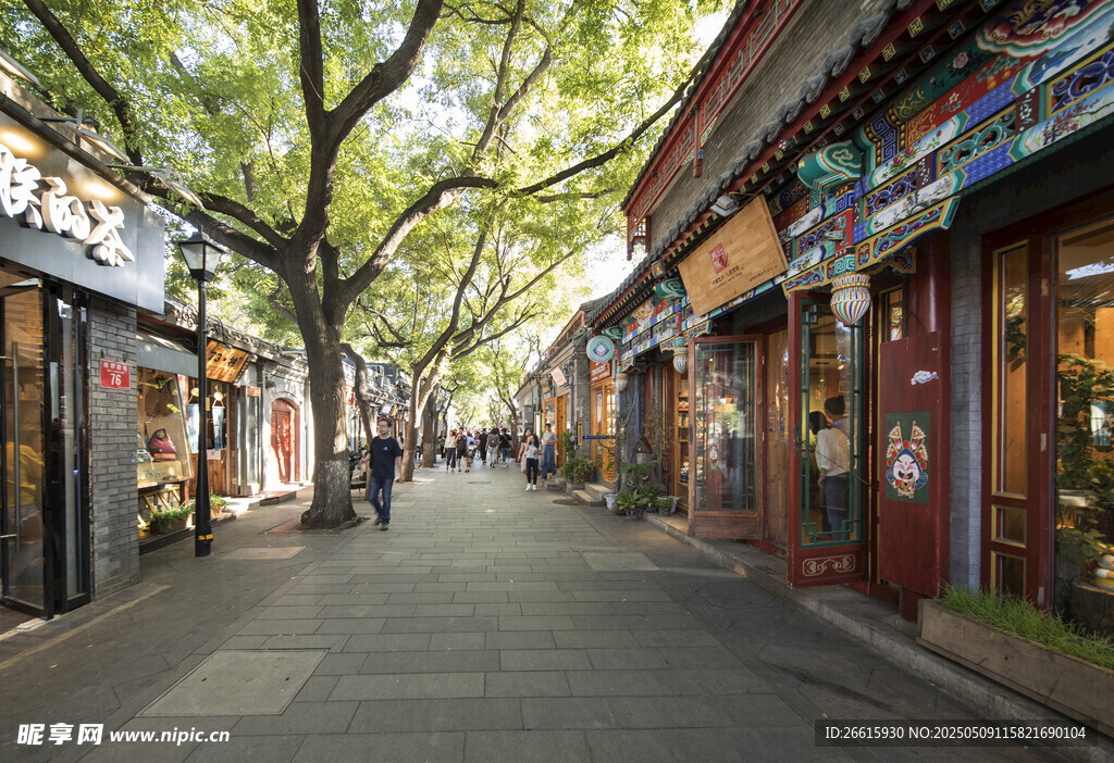古街小巷的悠闲景致
