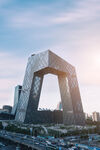 央视大楼城市天际线景观