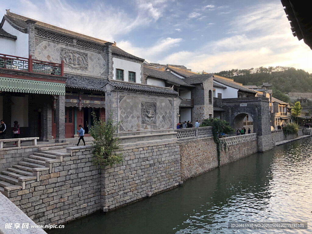 古色古香水乡沿河建筑群