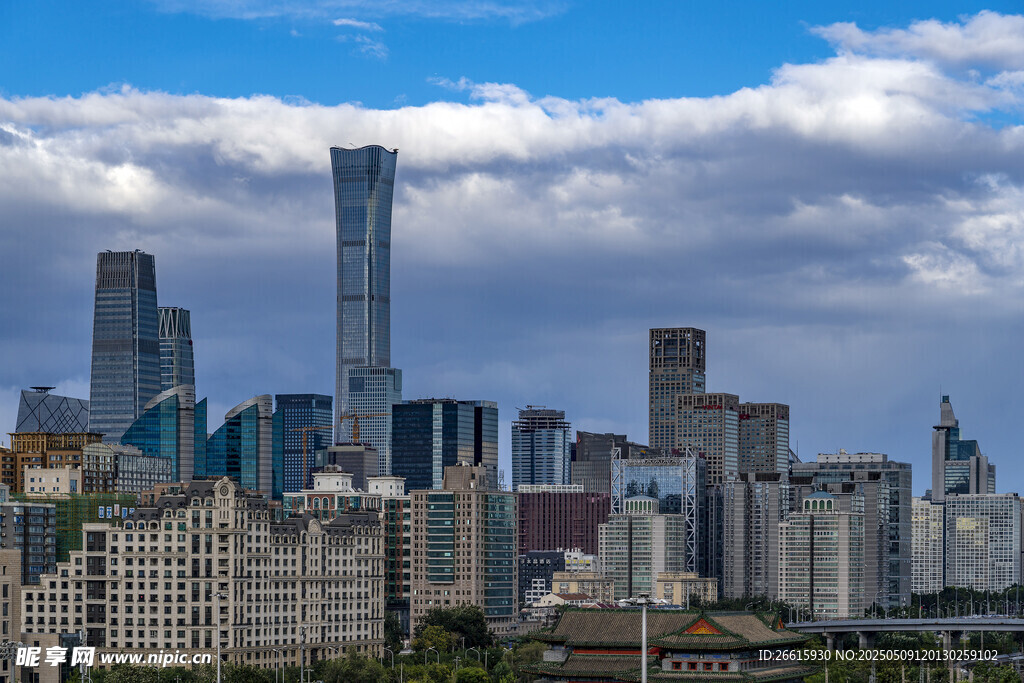 北京城市天际线壮丽景观