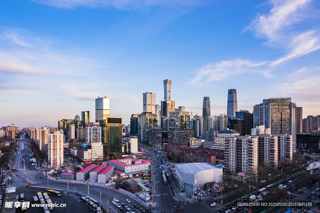 繁华都市天际线景观