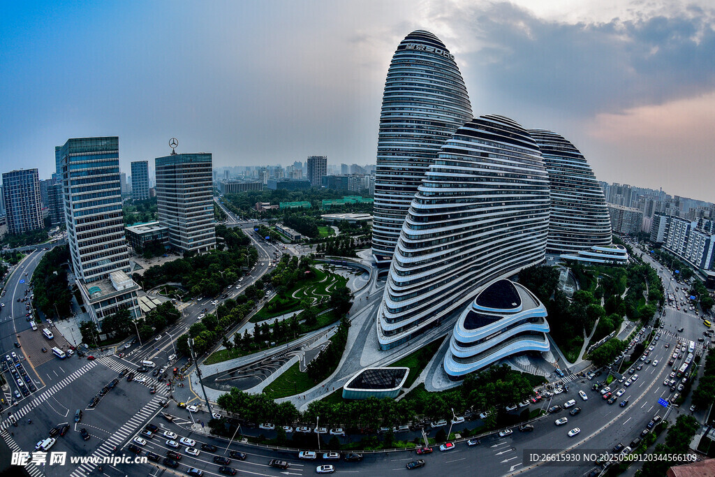 现代城市独特建筑景观