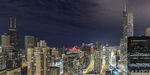 城市璀璨夜景俯瞰图
