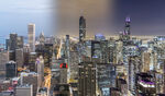繁华都市夜景俯瞰