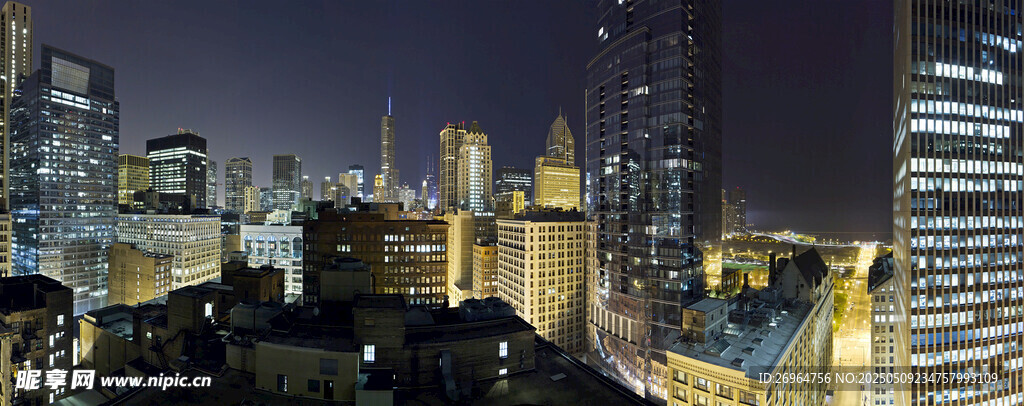 都市璀璨夜景俯瞰图
