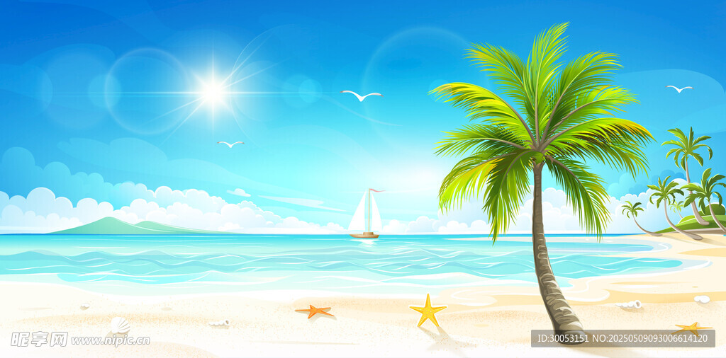 夏日海滩风光