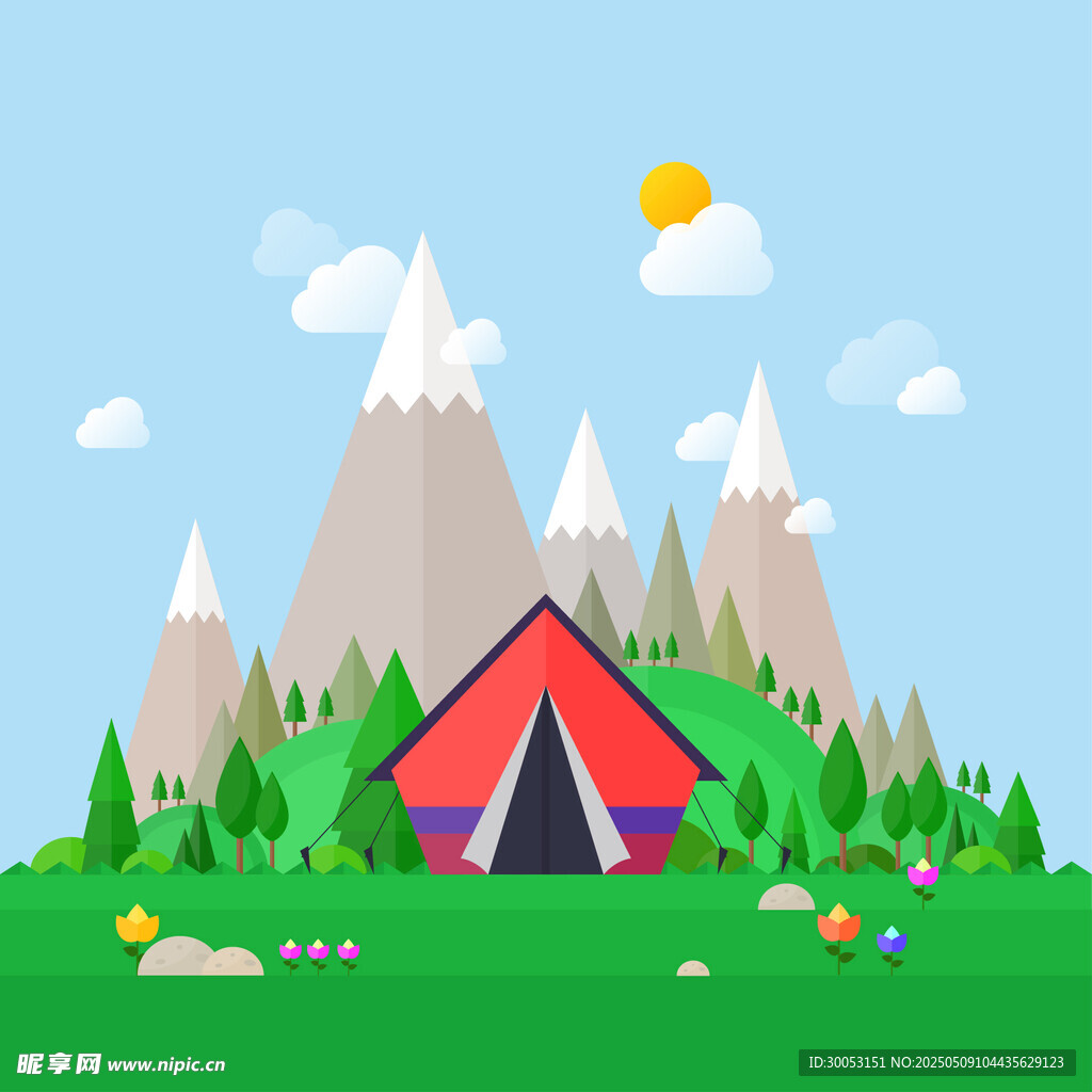 山间露营场景