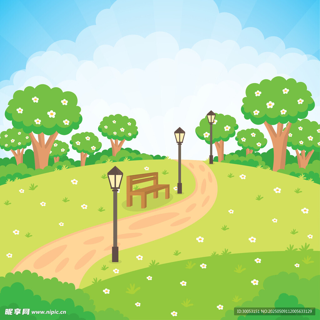 春日公园小径风景
