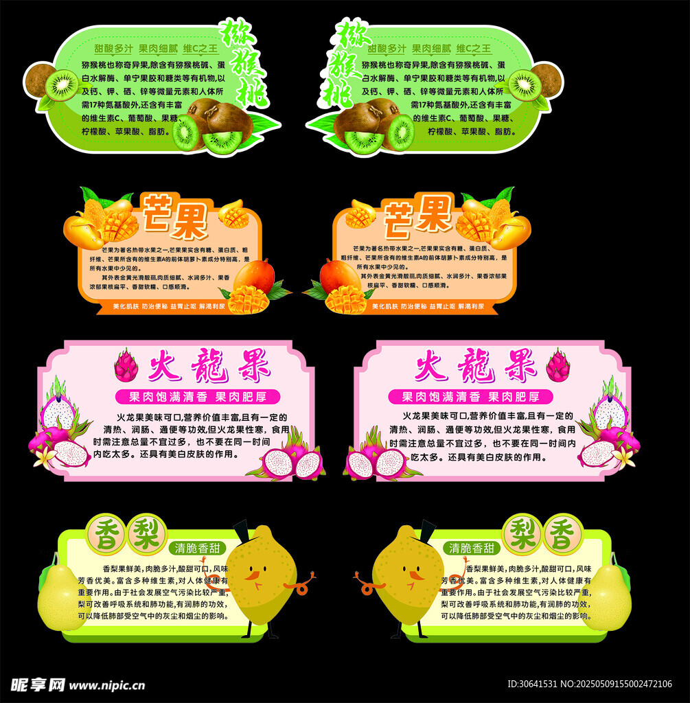 水果文化宣传牌展示