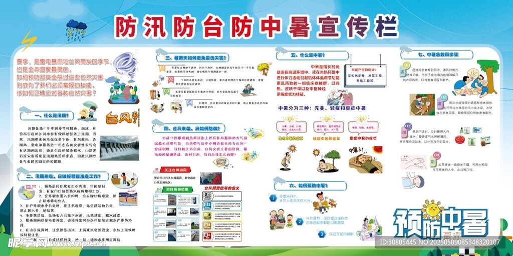 防汛防台防中暑宣传栏
