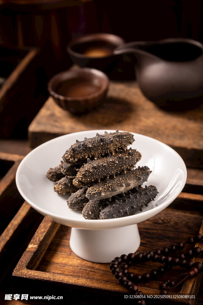 传统中式盘装海参干货
