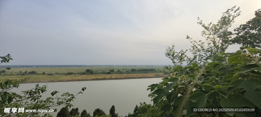 湖畔绿意风景