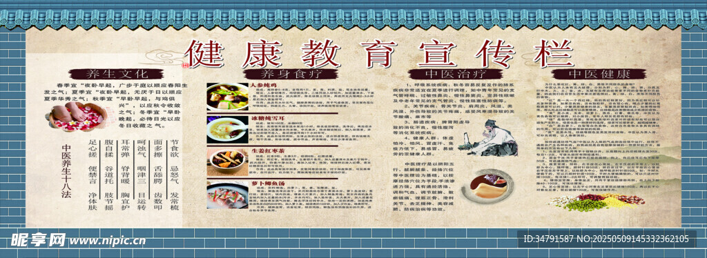 健康饮食宣传栏海报